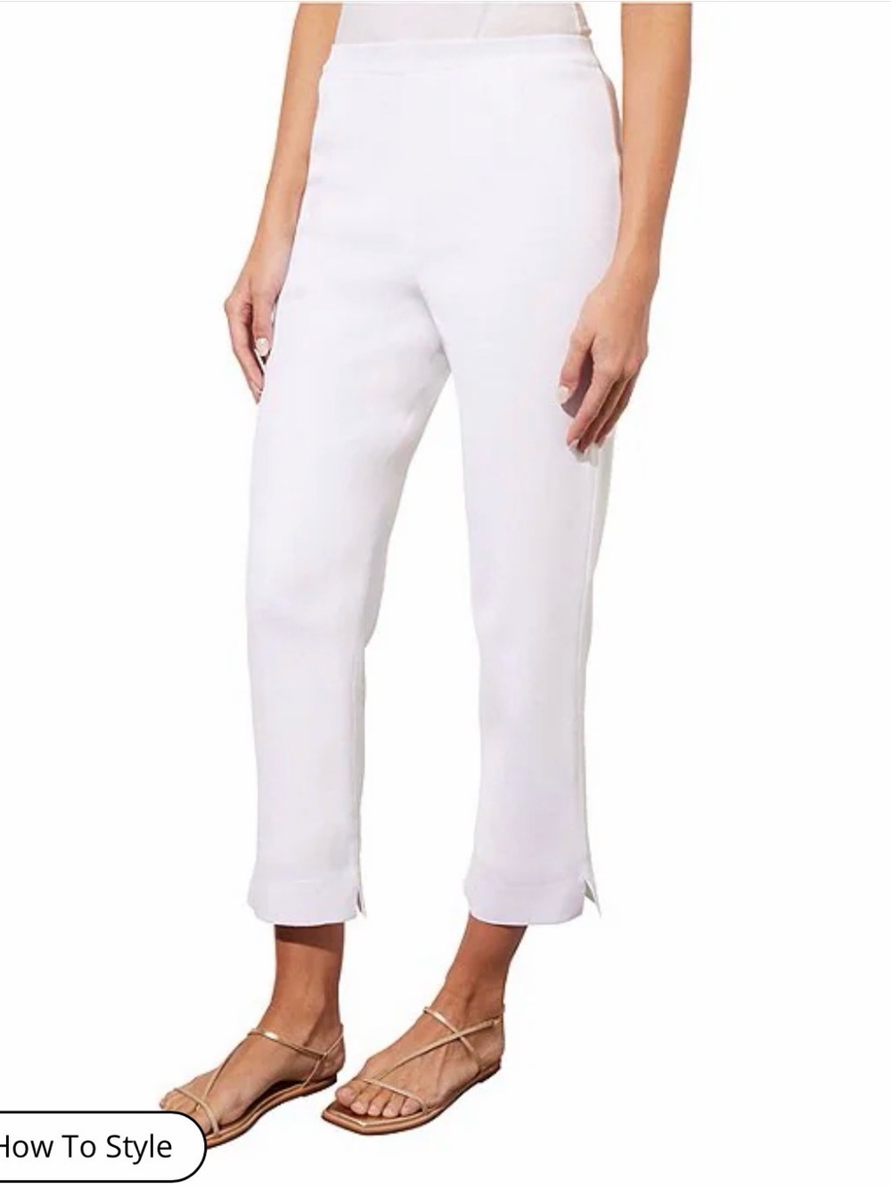 NWT Ming Wang Lined Knit Pull-On Crop Pants (XL)